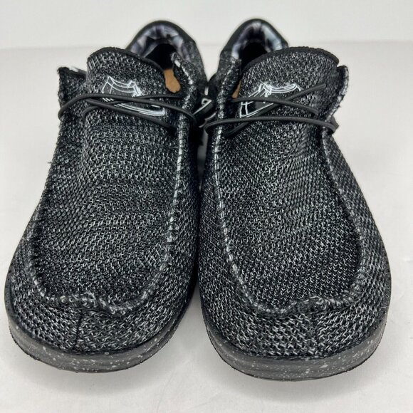 Comfort Mens Black Canvas Lightweight Soft Comfortable Slip On Size 8 Loafers - Picture 3 of 9